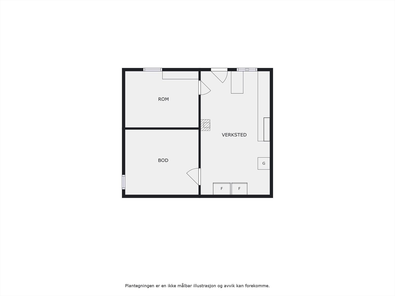 Planskisse kjeller. Galleribilde