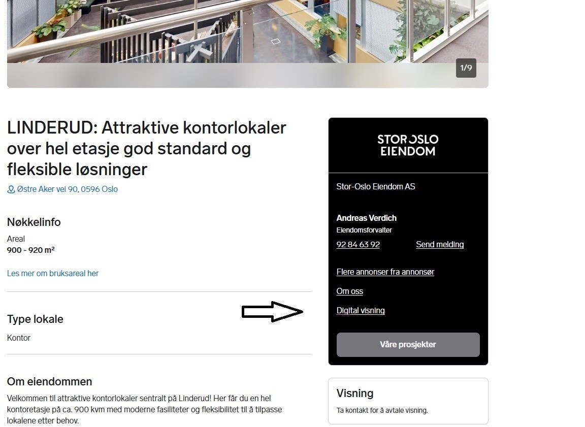 Benytt link fra annonse for digital visning av eiendommen Galleribilde