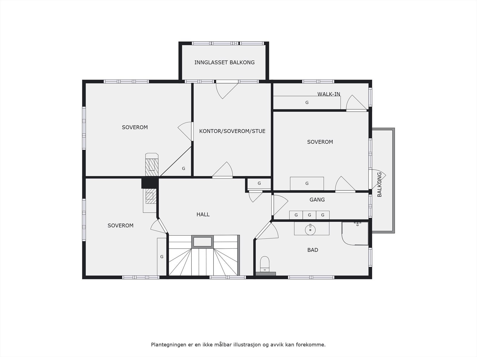 Planskisse 2. etasje. Galleribilde