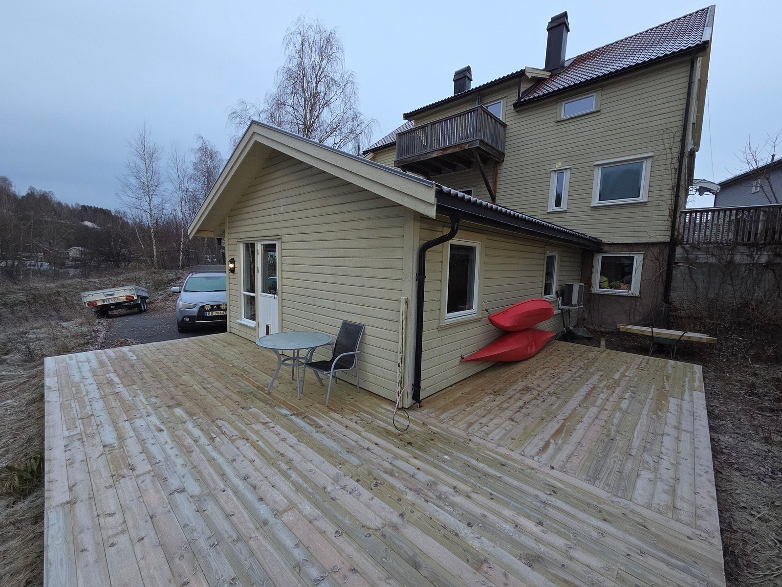 Ny 42m² terrasse med utgang fra stua Galleribilde