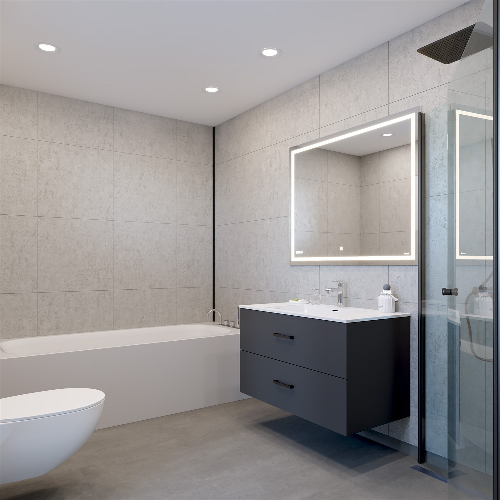 Hus A & C - Bad med mulighet for badekar som illustrasjon. Bildet er ment som illustrasjon og avvik vil forekomme Galleribilde