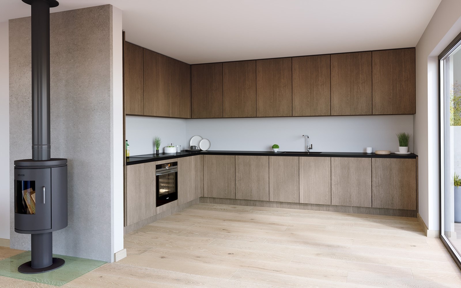 Hus A & C - Kjøkken. Bildet er ment som illustrasjon og avvik vil forekomme Galleribilde