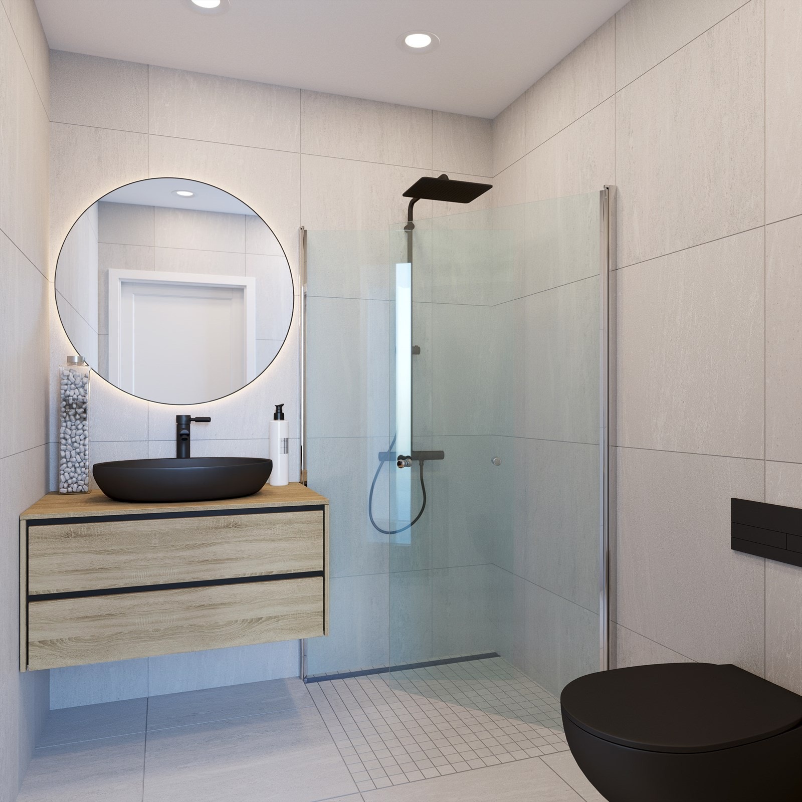 Hus A & C - Bad. Bildet er ment som illustrasjon og avvik vil forekomme Galleribilde