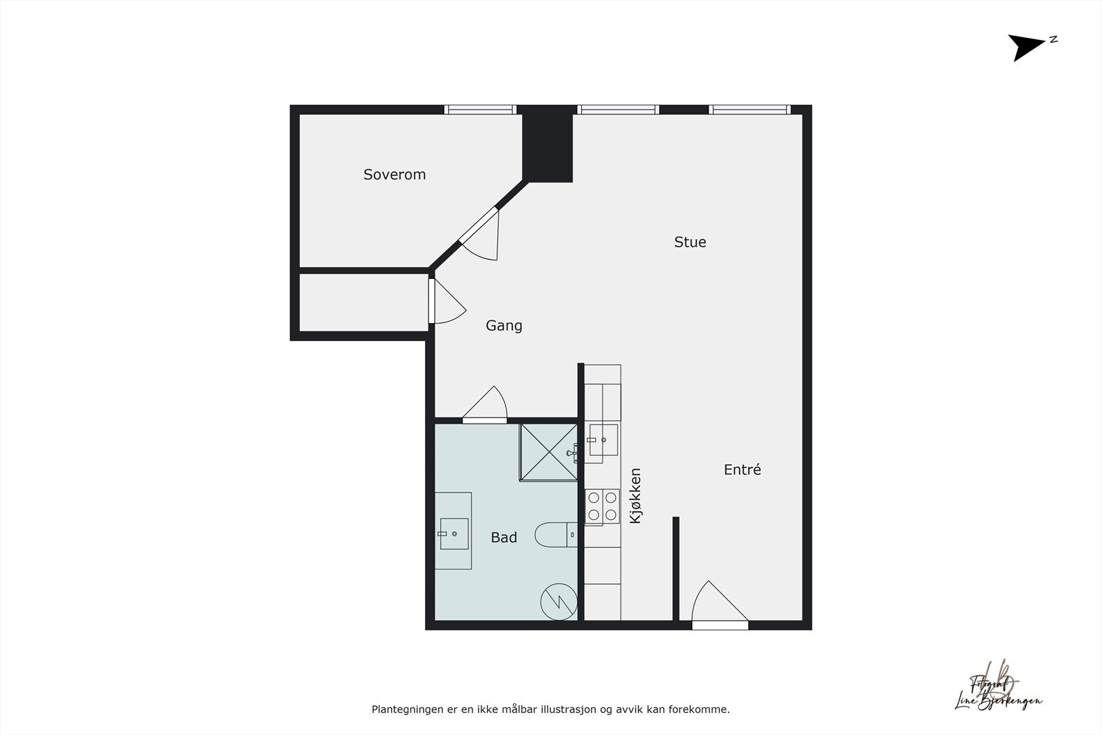 Meget smart planløsning Galleribilde