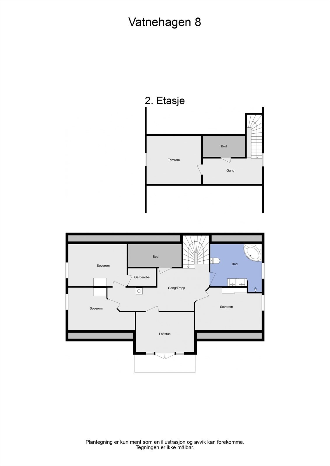 Plantegning 2D 2. etg Galleribilde