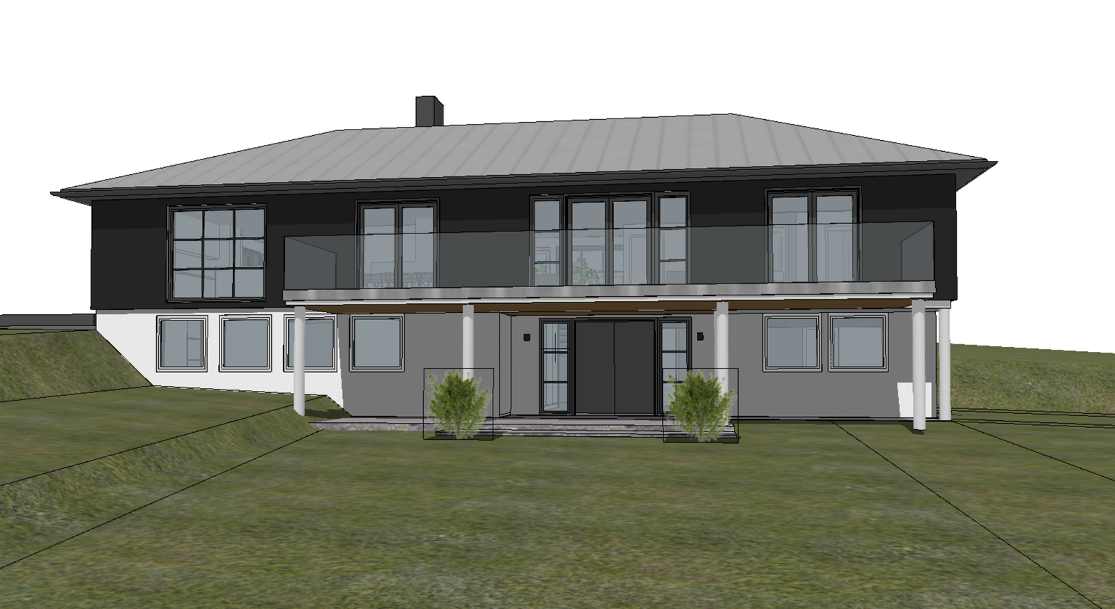 Arkitekttegninger som viser mulige løsninger for oppussing og modernisering av boligen. Galleribilde