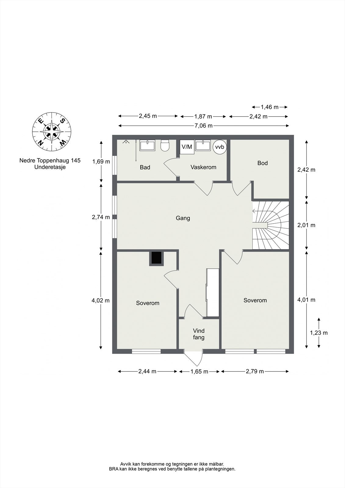 Plantegning underetasje Galleribilde