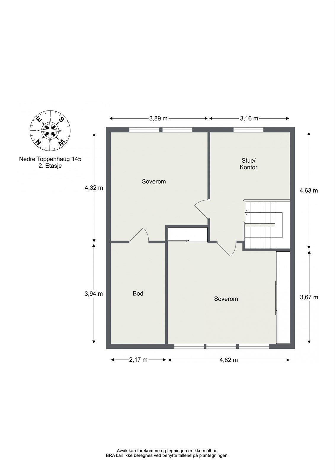 Plantegning 2. etasje Galleribilde