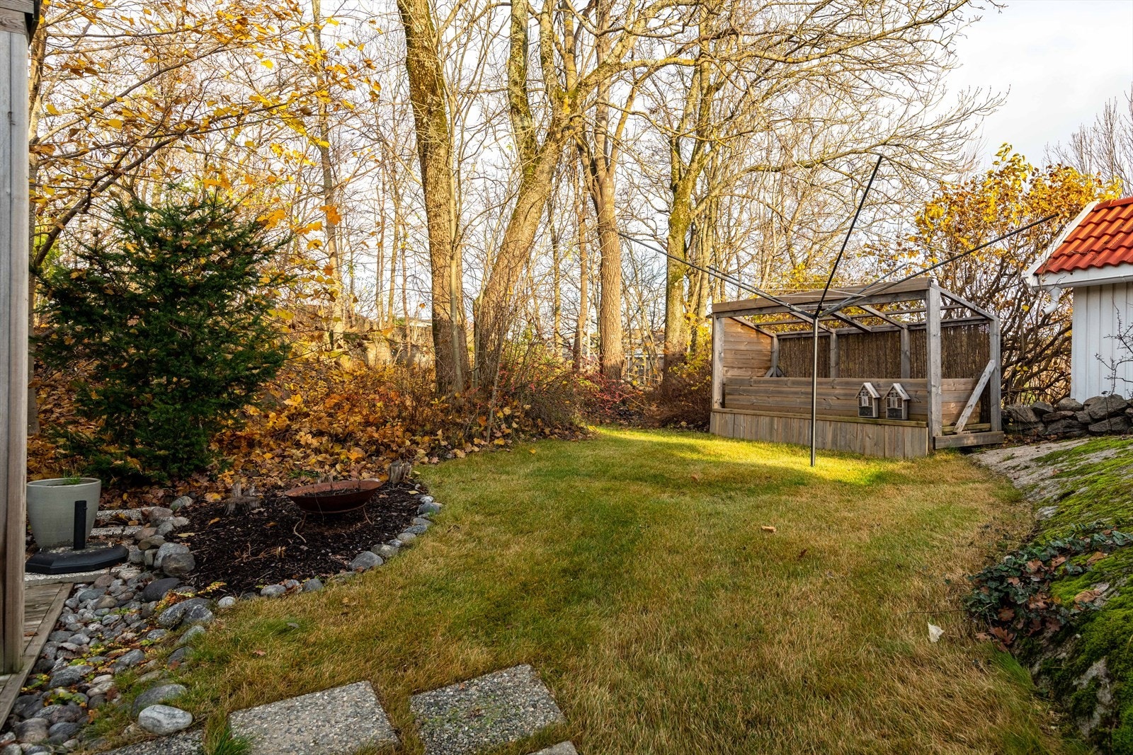 Tilbaketrukket og skjermet bakgård Galleribilde