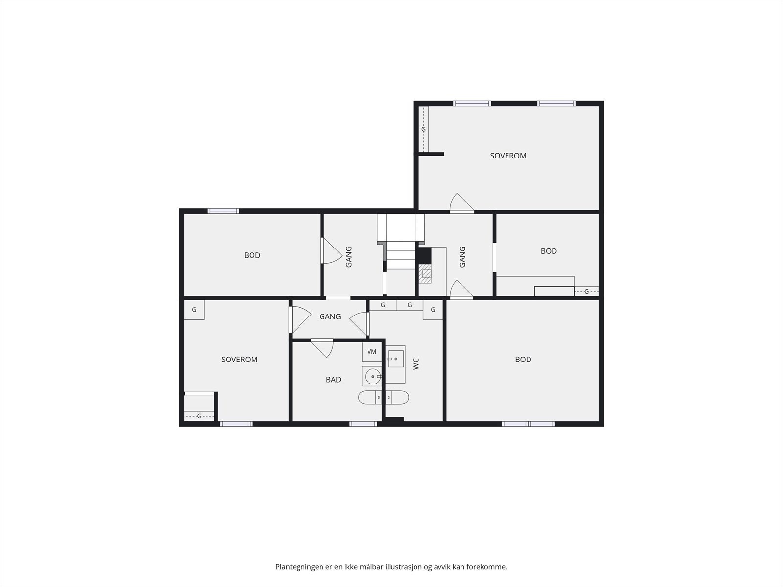 Plantegning kjeller. Galleribilde