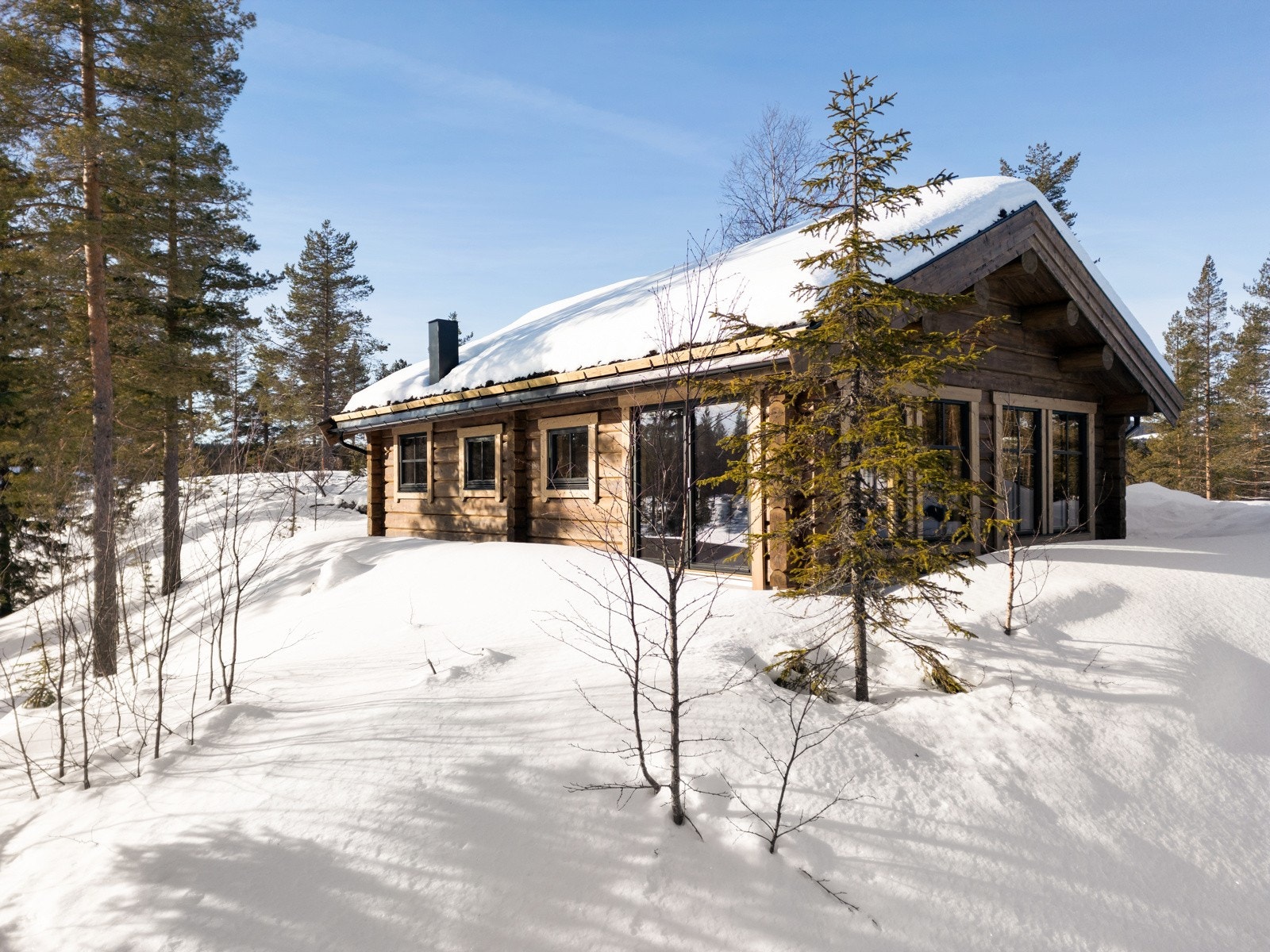 I Grevsjølia kan man nyte rolige dager på hytta med flott skogsterreng rett utenfor døren. Galleribilde