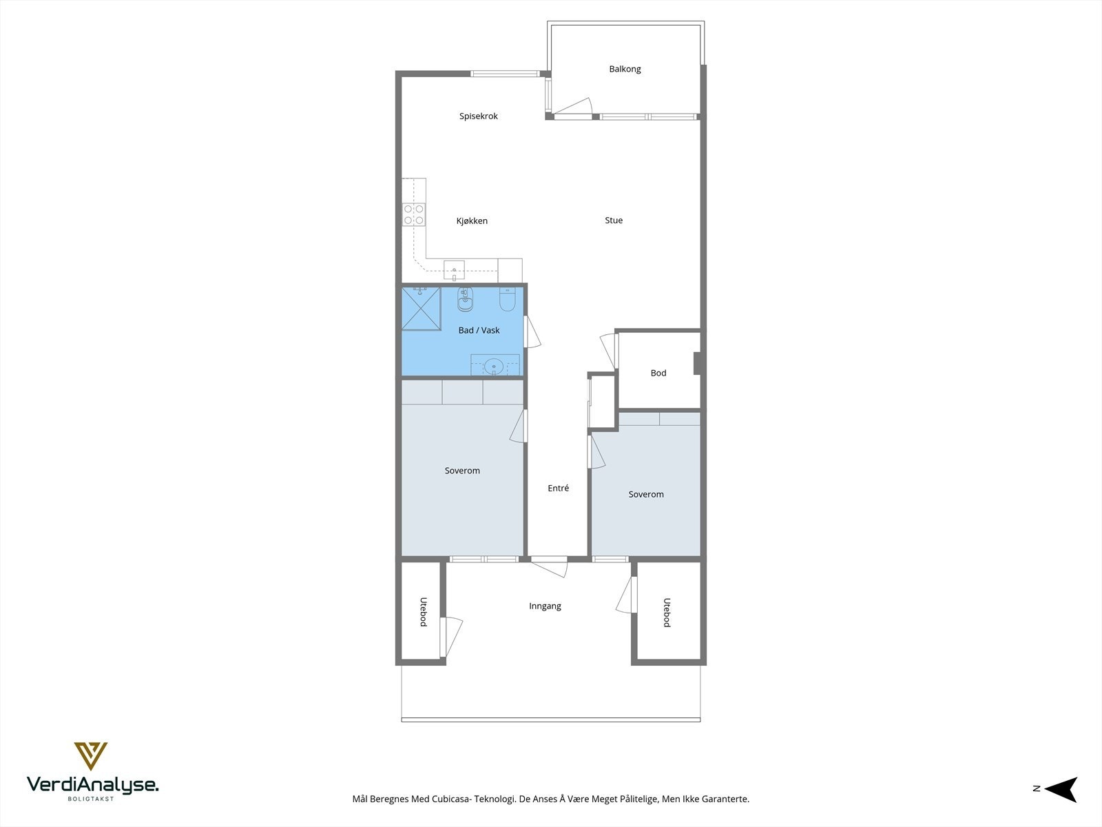 Leiligheten har en meg praktisk og god planløsning. Galleribilde