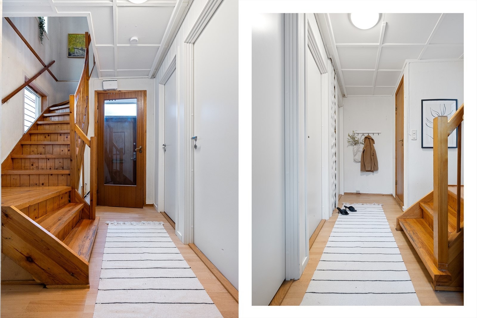 En innbydende entré med plass til oppbevaring av yttertøy og sko. Galleribilde