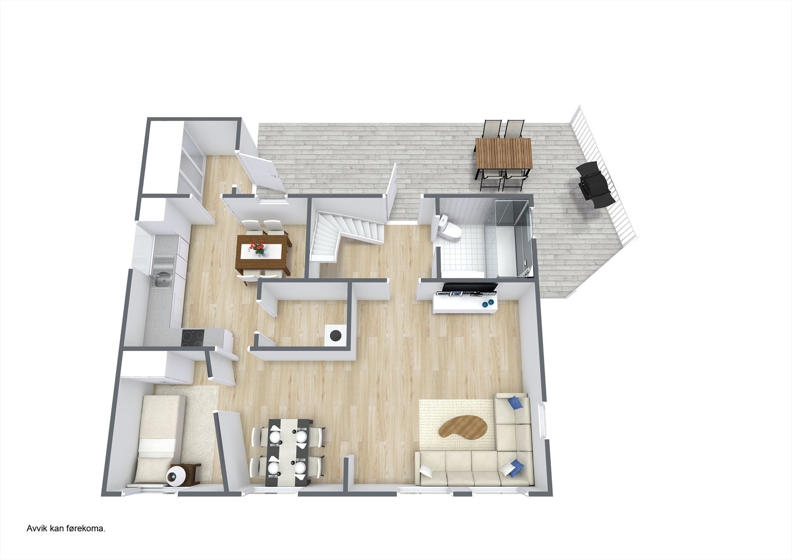 Planteikning 3D 1.etg. Galleribilde