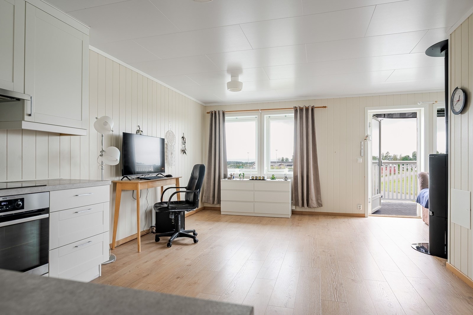 Her er det plass til spisebord. Galleribilde