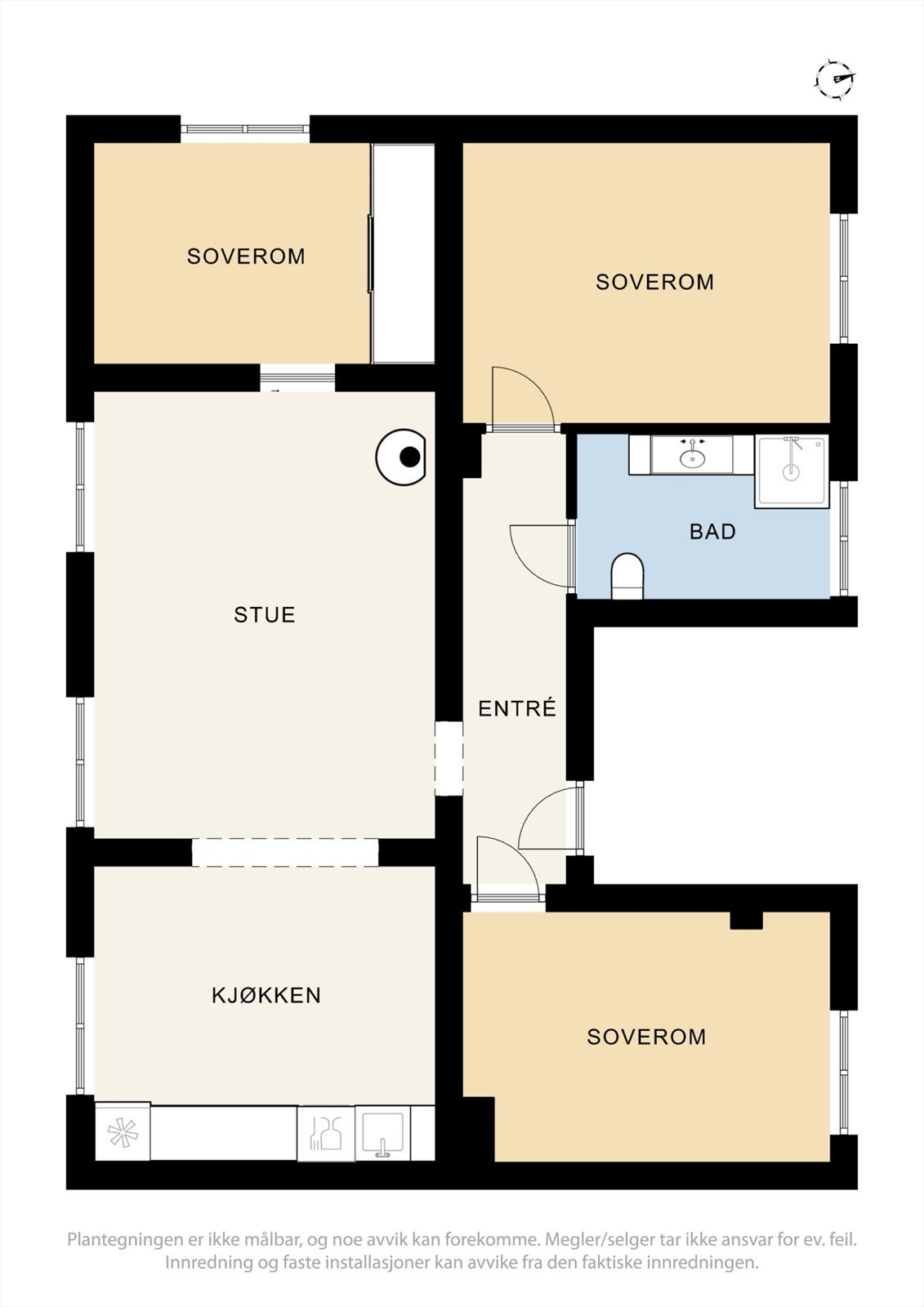 Plantegning - Olavs Gate 5 A. Galleribilde