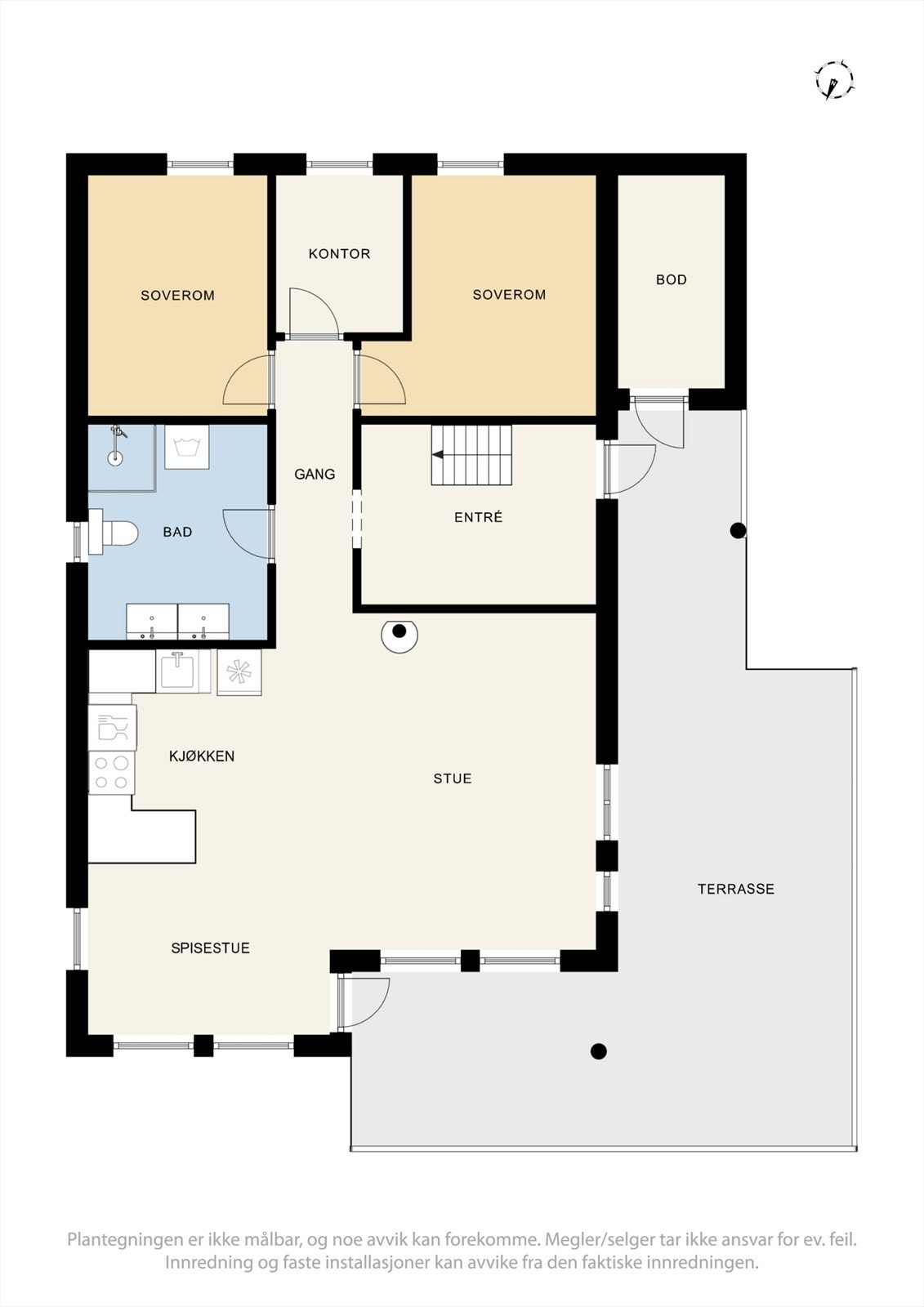 Plantegninger 1. etg Galleribilde