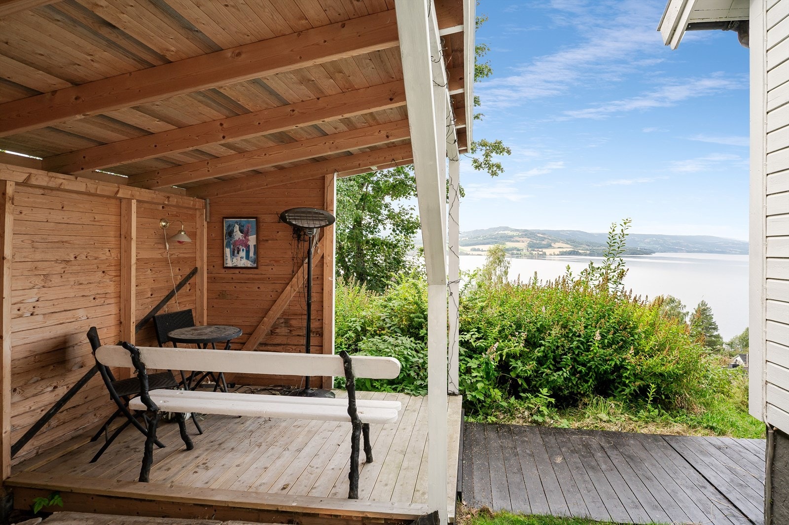 Fin utsikt fra de fleste stedene på eiendommen. Galleribilde