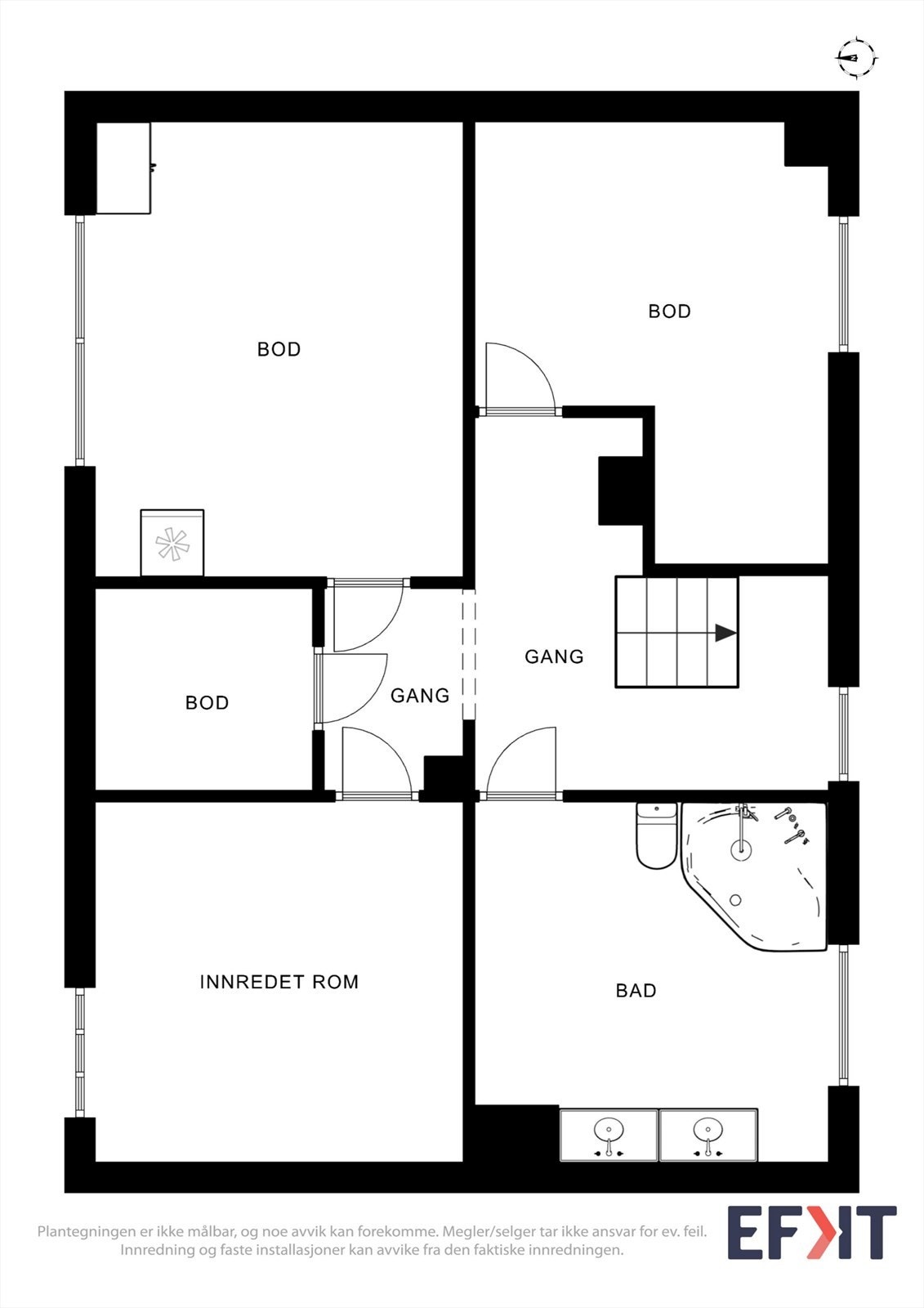 Planløsning kjeller Galleribilde
