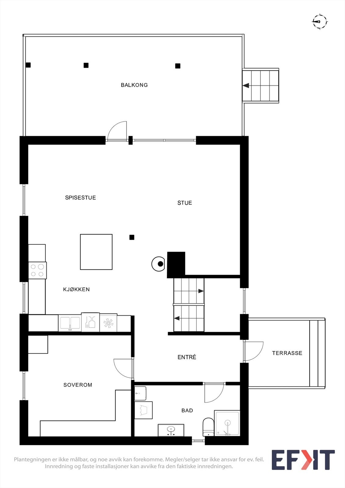 Planløsning 1. etasje Galleribilde