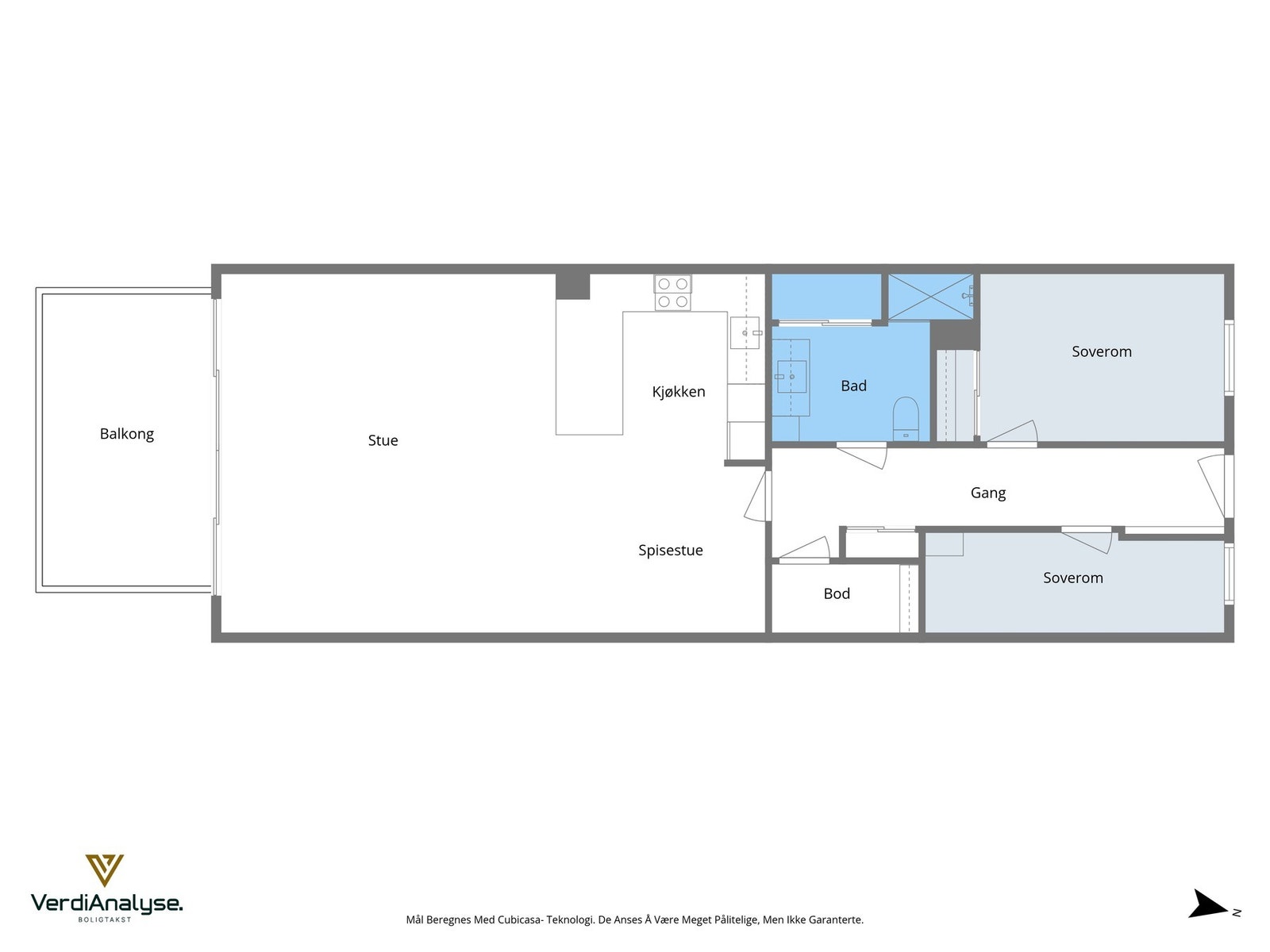 Velkommen inn - Leiligheten har en fin og funskjonell planløsning. Galleribilde