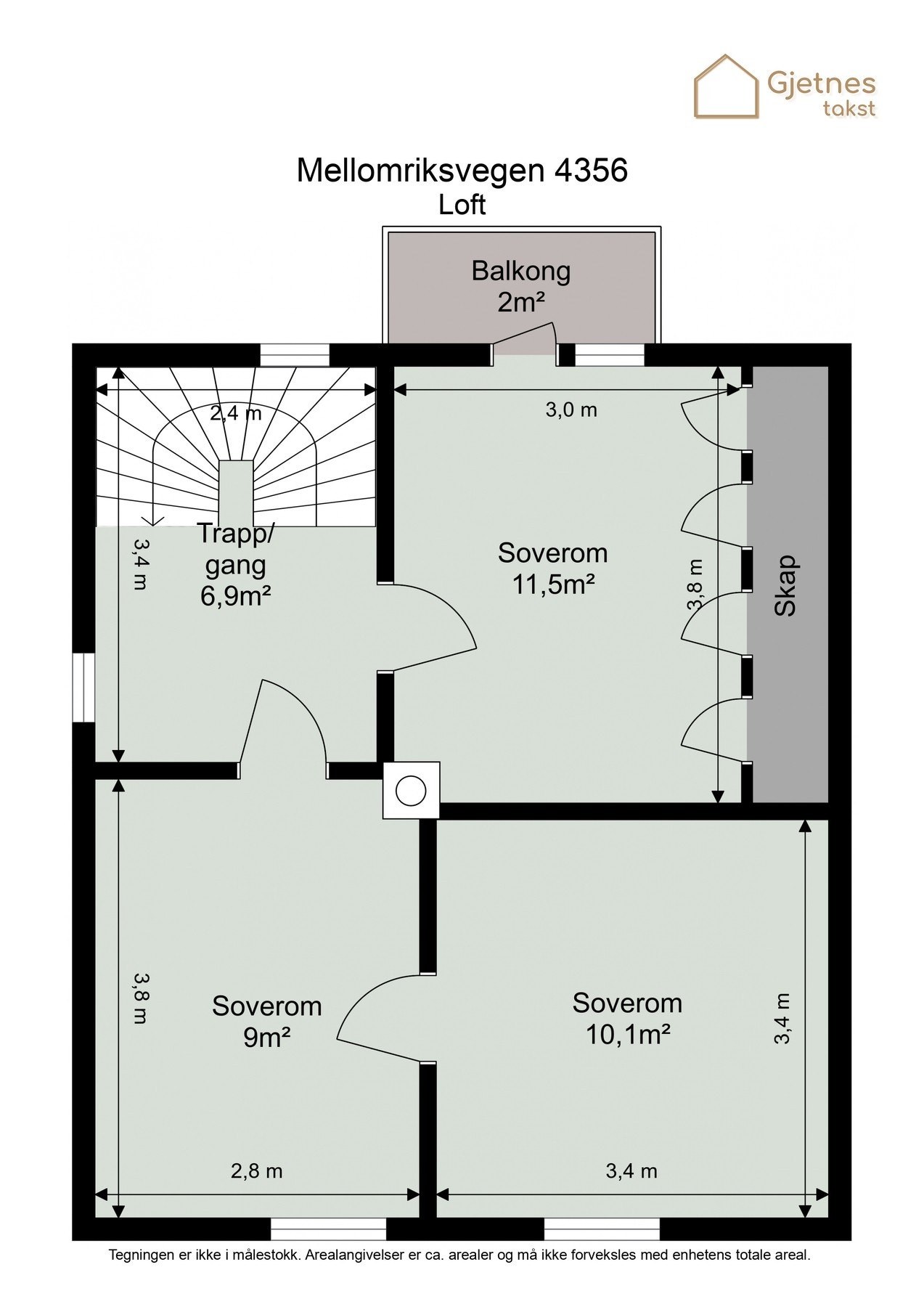 Plantegning 2. etasje. Galleribilde