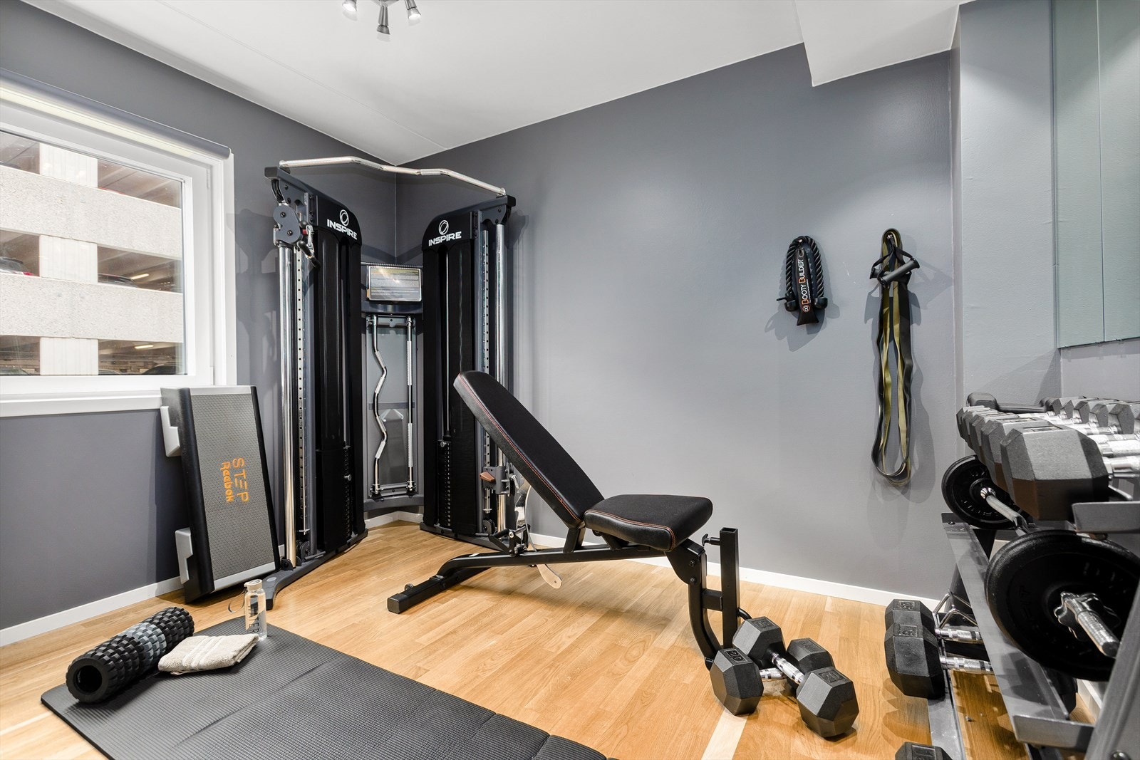 Soverom 3 er innredet som eget trimrom, men passer også som barnerom, gjesterom eller hjemmekontor Galleribilde