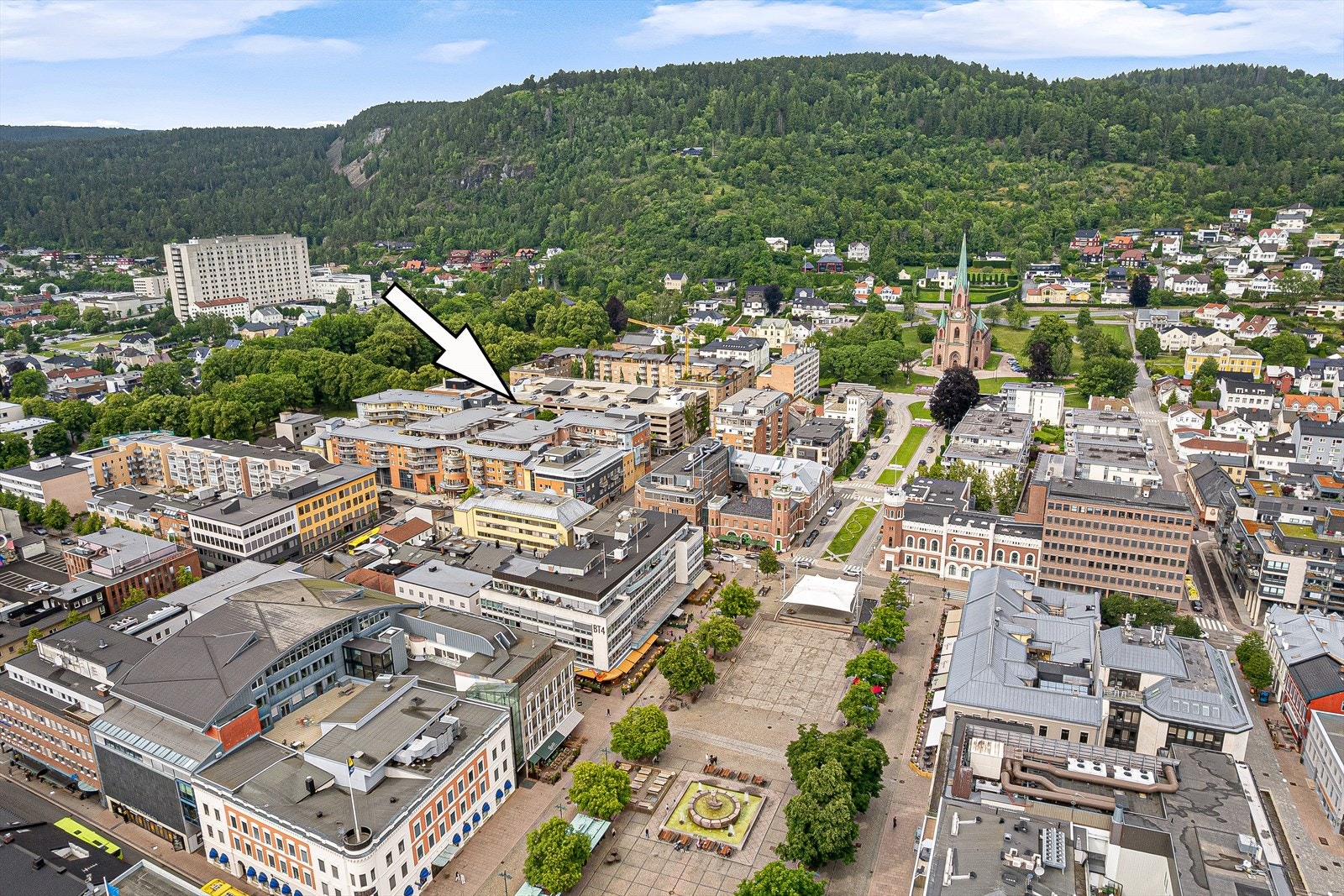 Bragernes torg ligger bare en kort spasertur unna Galleribilde