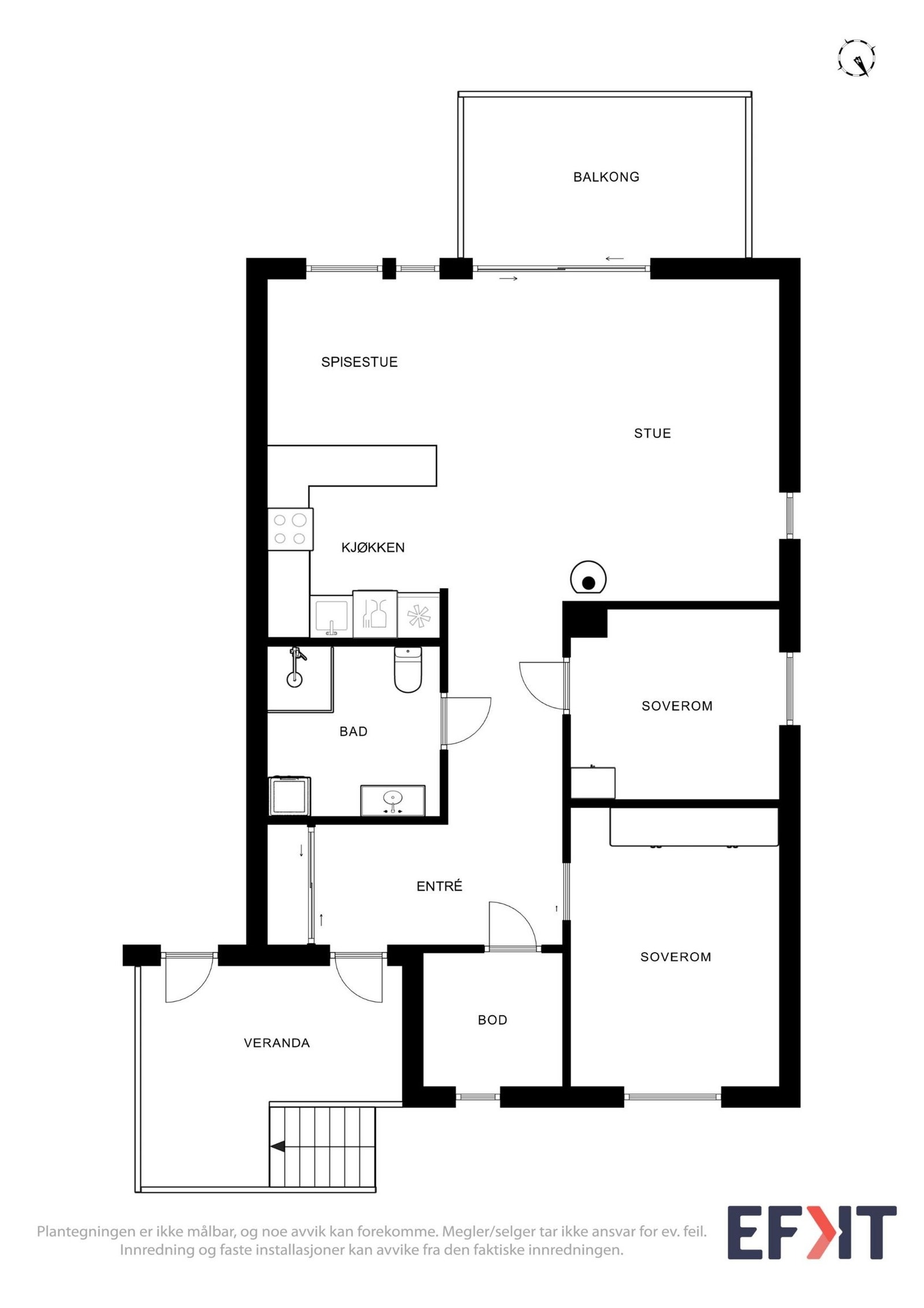 Effektiv og god planløsning. Galleribilde