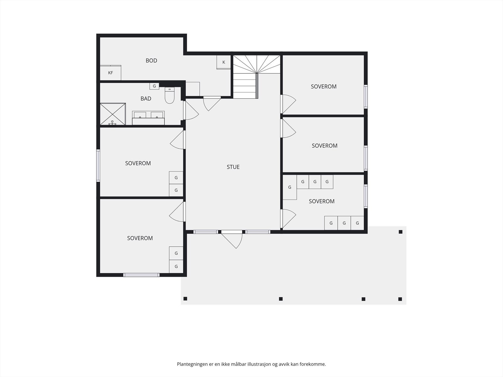 Plantegning underetasje. Galleribilde