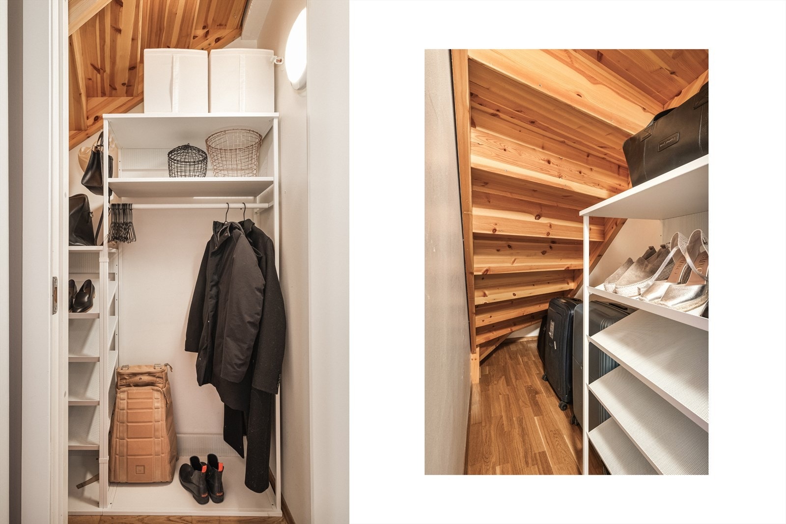Under trapp er det praktisk med innvendig bod med plass til oppbevaring av klær og sko. Galleribilde