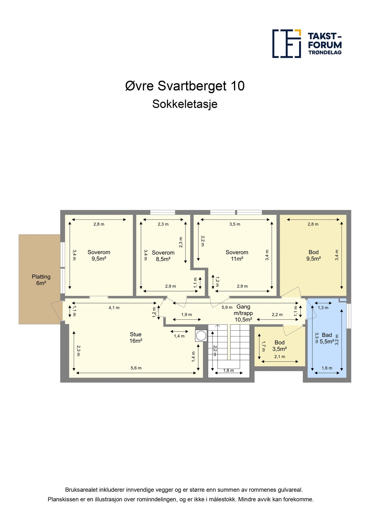 Planskisse sokkel. Galleribilde