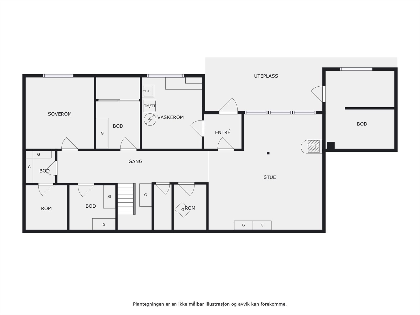 Plantegning kjeller Galleribilde