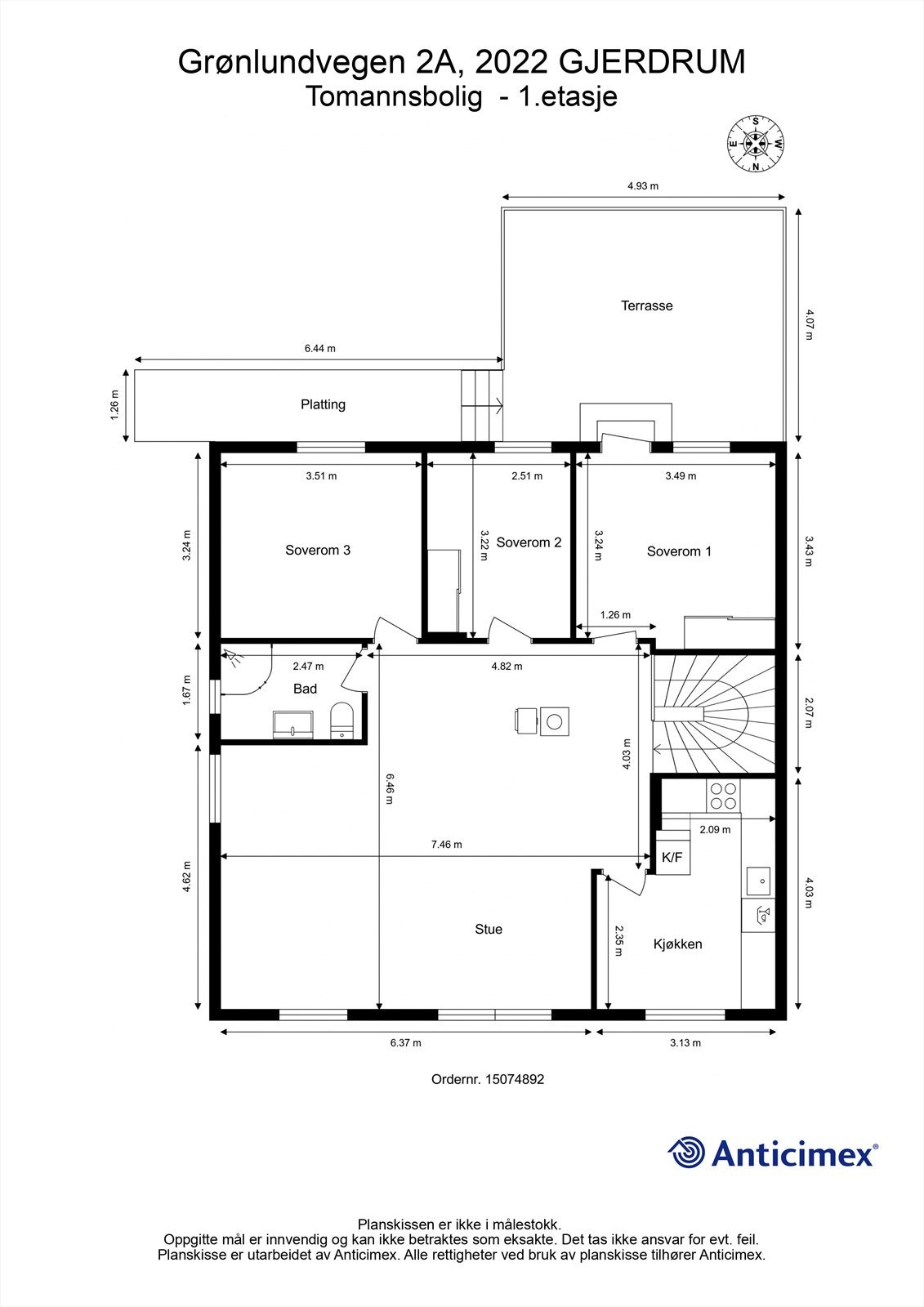Plantegning 1.etasje. Galleribilde