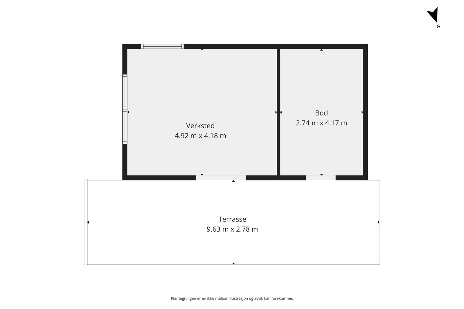 Plantegning rødt uthus Galleribilde