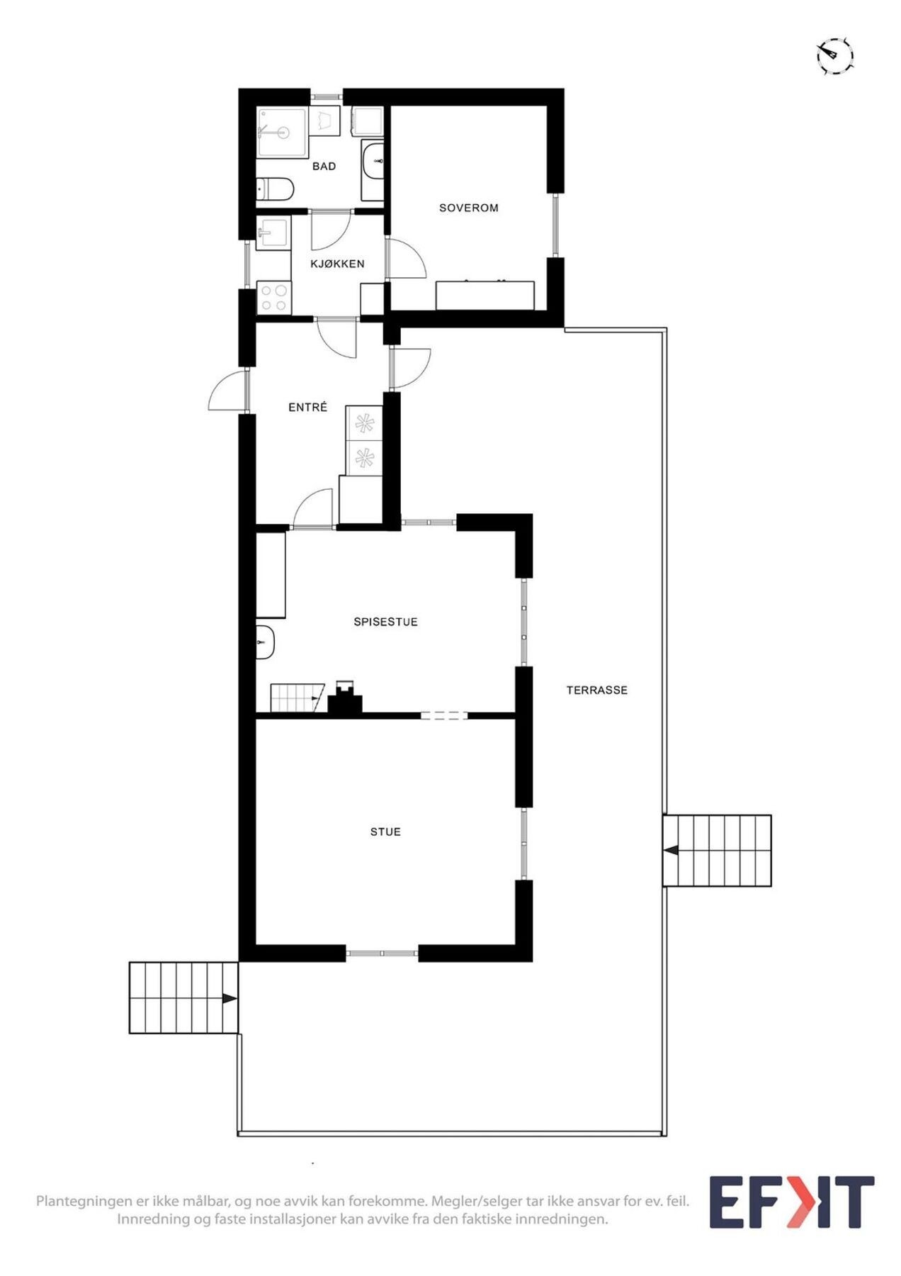 Plantegning 1. etasje Galleribilde