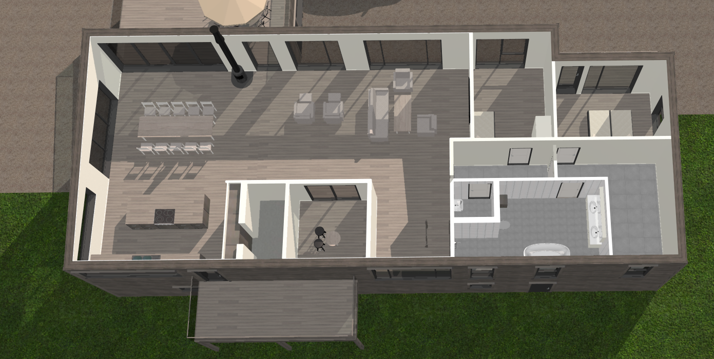 Forslag til bygg på tomten. Galleribilde