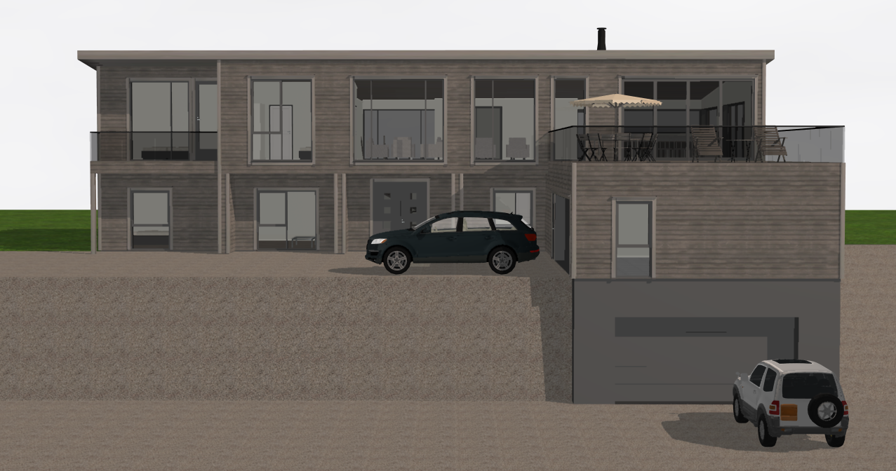 Forslag til bygg på tomten. Galleribilde