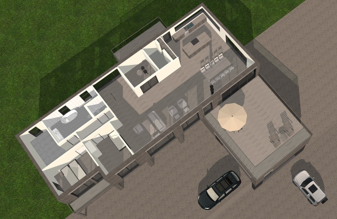 Forslag til bygg på tomten. Galleribilde