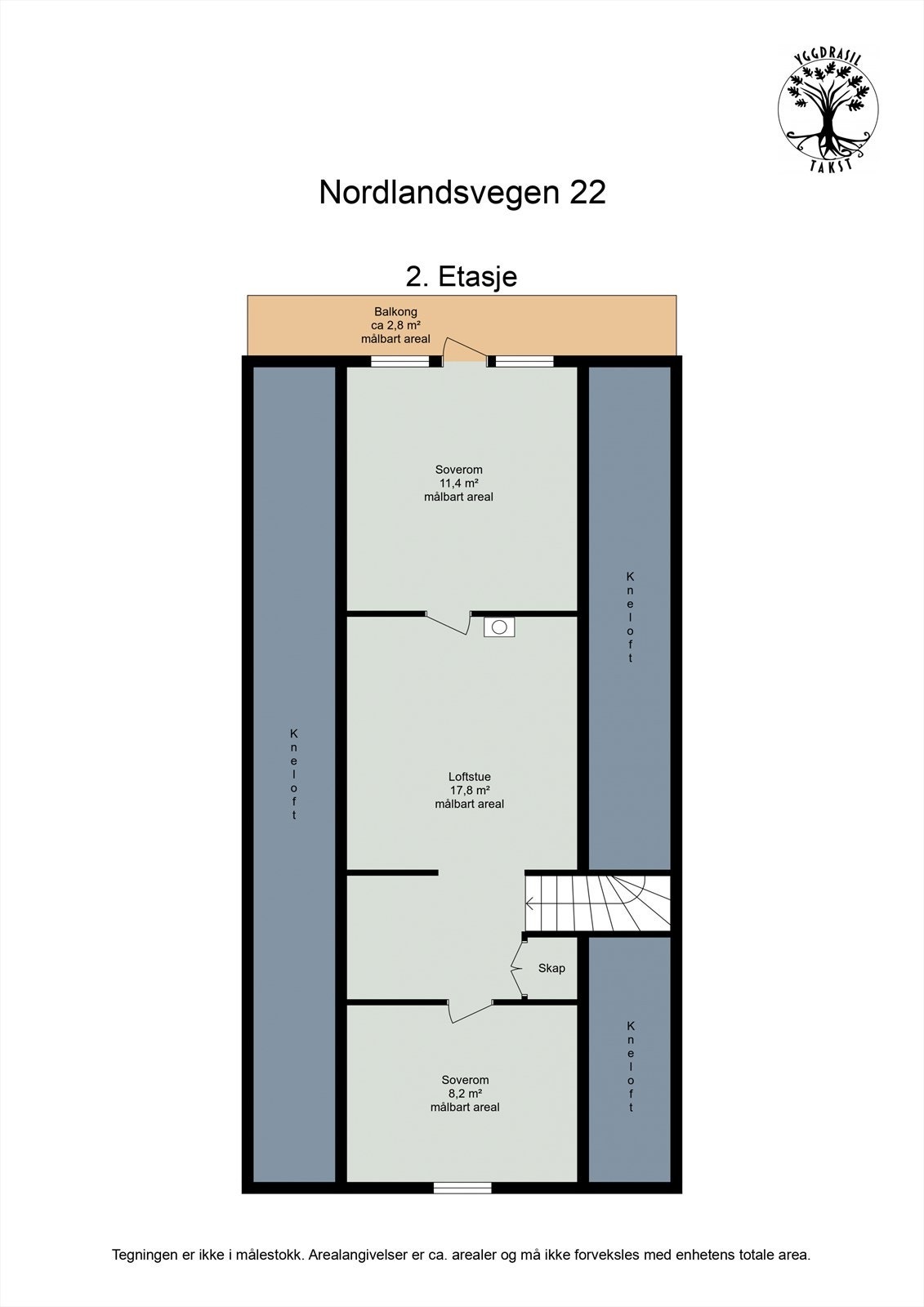 Planskisse loft. Galleribilde