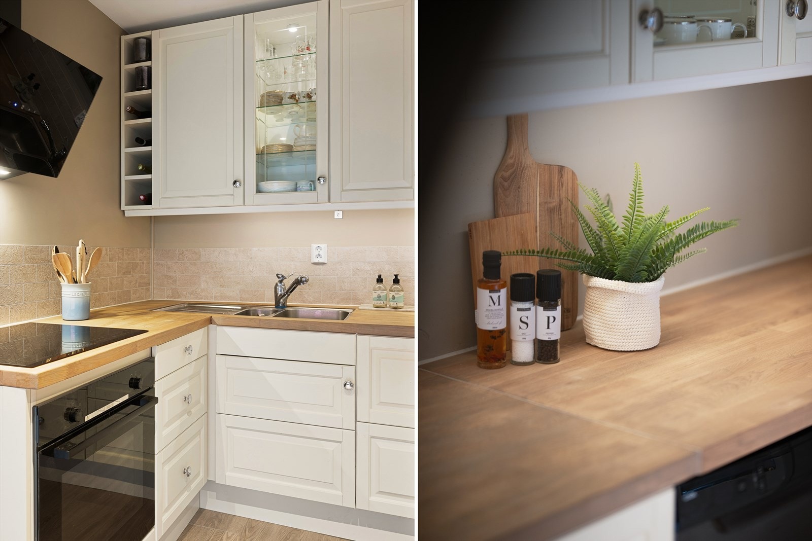 Profilerte fronter og benkeplate i tre Galleribilde