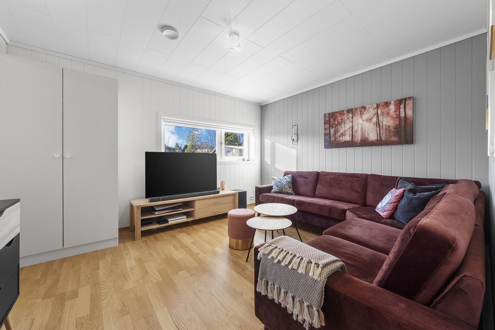 Stuen er opprinnelig soverom på originale byggetegninger Galleribilde