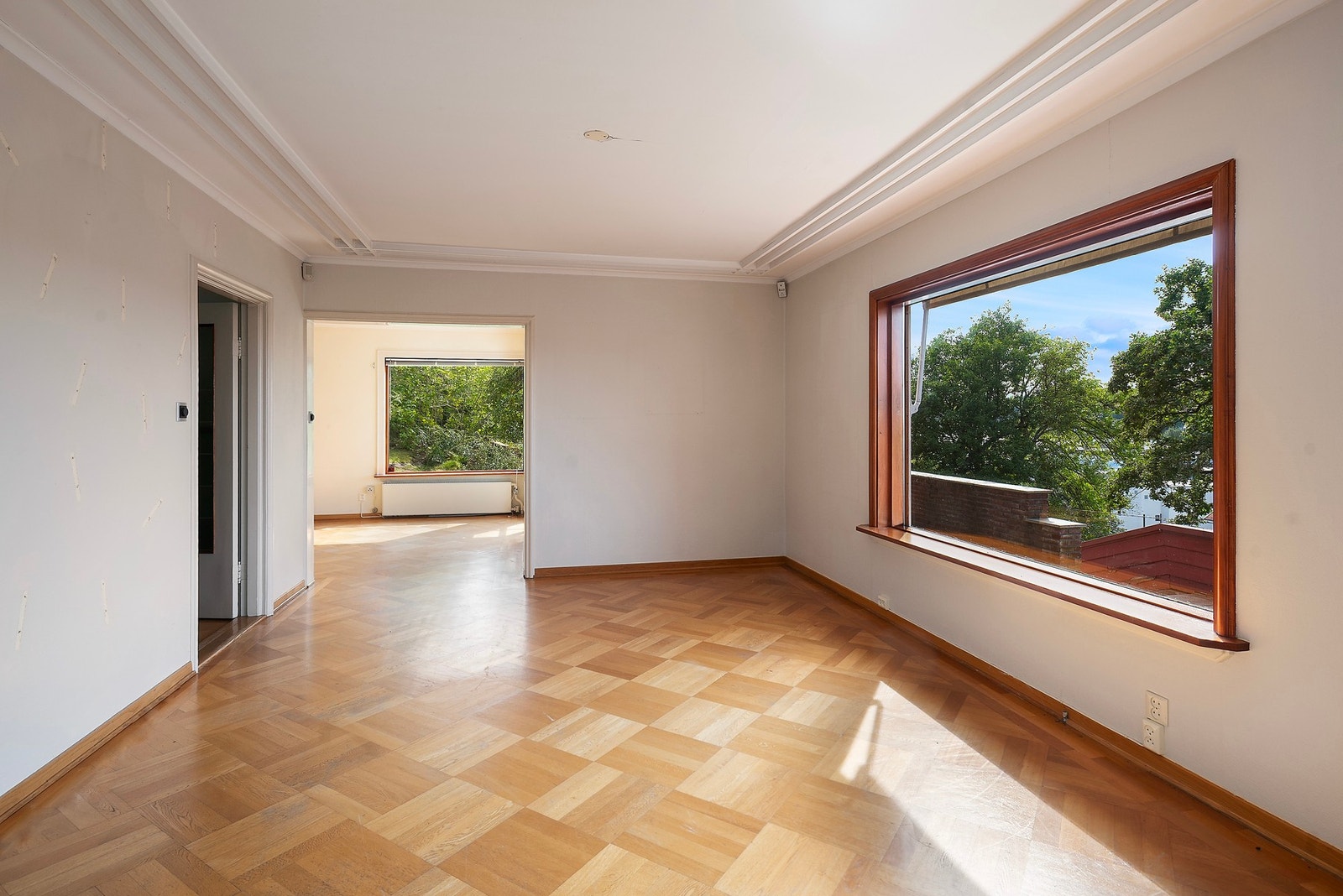 Her ligger stuene på rad Galleribilde