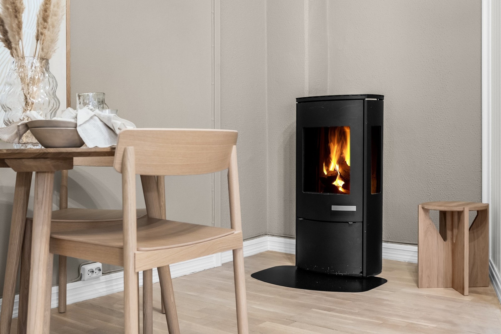 Peisen bidrar med ekstra varme og hygge i de kaldere månedene. Galleribilde