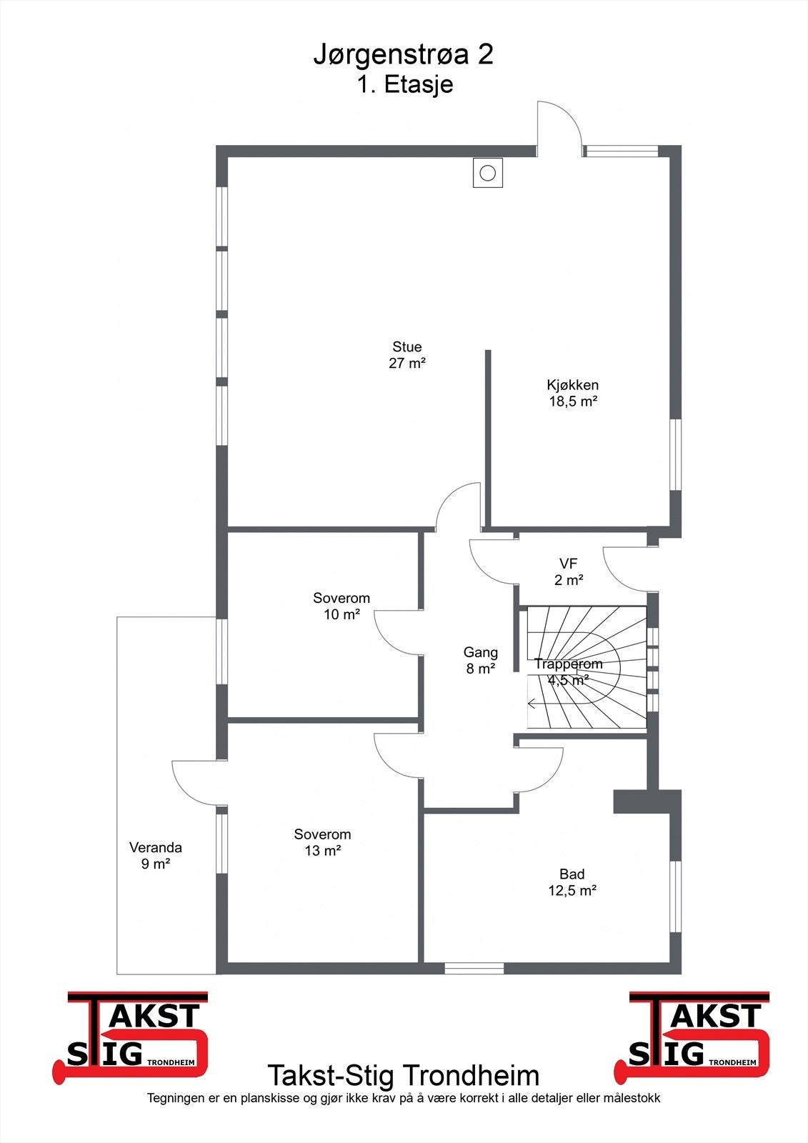 Plantegning 1. etg Galleribilde