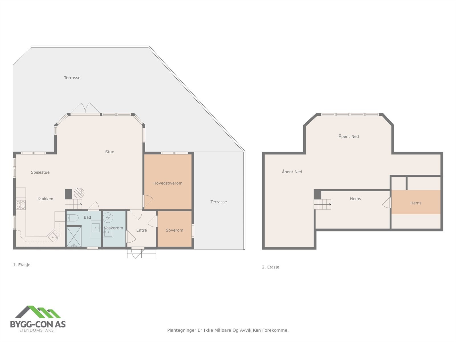 Plantegning begge etasjer Galleribilde