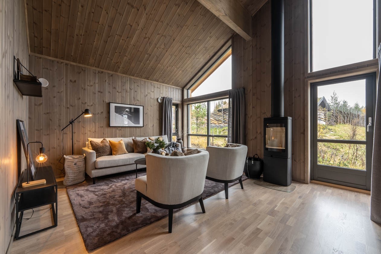 Interiørbilde fra lignende hytte. Galleribilde