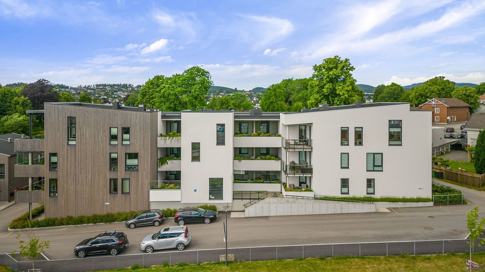 Borettslaget er ett flott bygg fra 2018 med en attraktiv beliggenhet i Skien sentrum. Galleribilde