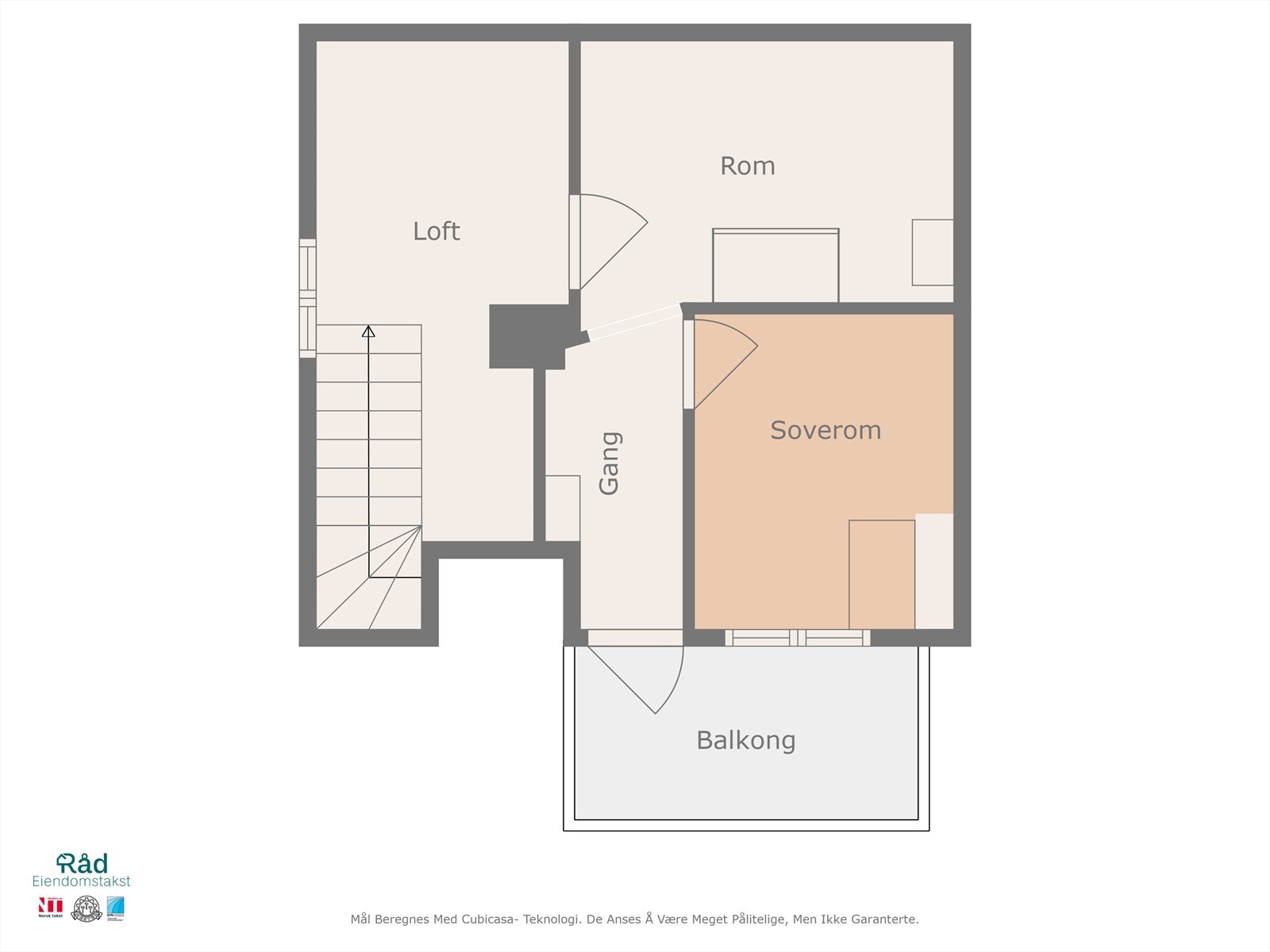 Planløsning over dagens bruk av 3. etasje Galleribilde