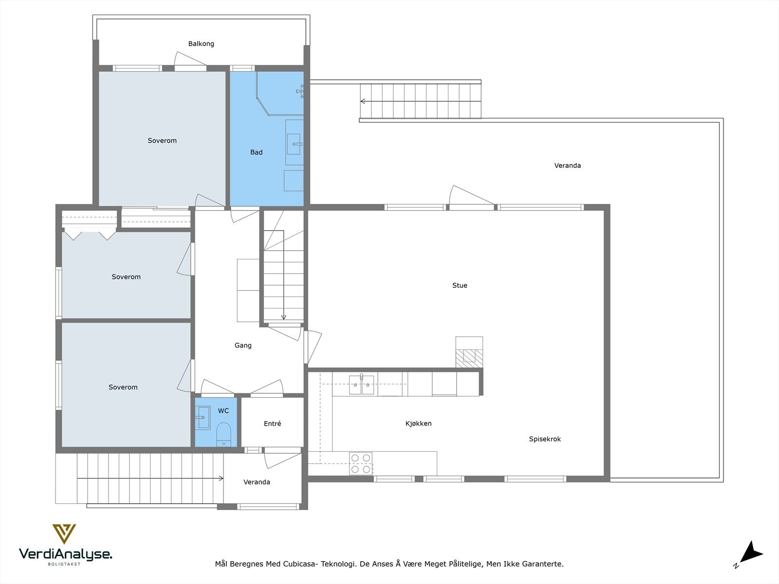 Planløsning over dagens bruk av 1. etg/ hovedetasjen. Galleribilde